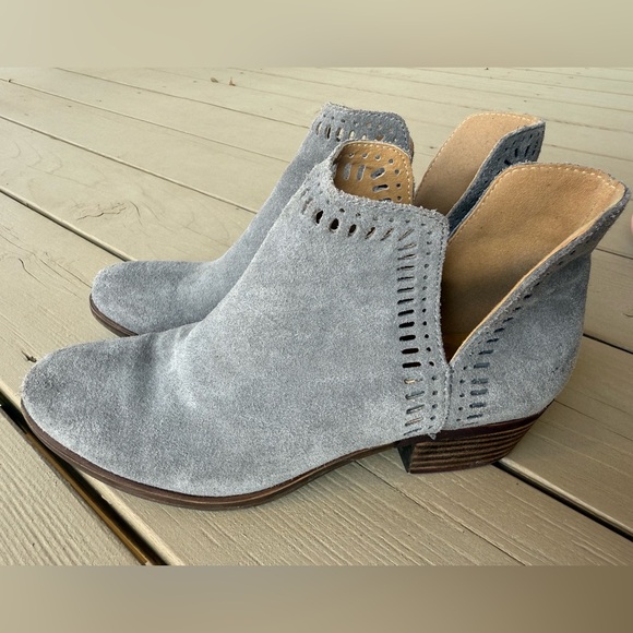 Lucky Bustina Suede Ankle Boots sz 8.5 - Picture 4 of 7